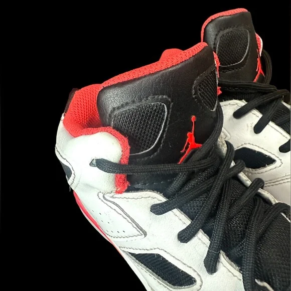 Jordan Flight Club 91 White Infrared Basketball Sneakers - Picture 6 of 8